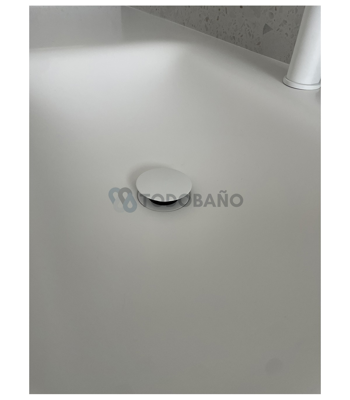 Válvula lavabo click clack cuadrada blanca | Ferpisan Suministros